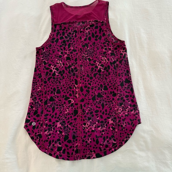 Lululemon Sculp Tank Top Cheetah Print Magenta Purple - Picture 7 of 10